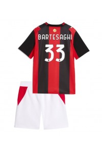 AC Milan Davide Bartesaghi #33 Jalkapallovaatteet Lasten Kotipeliasu 2026-27 Lyhythihainen (+ Lyhyet housut)